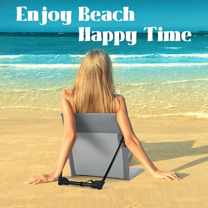 4 Pcs Foldable Poolside Chairs for Edge of Pool,Light Gray