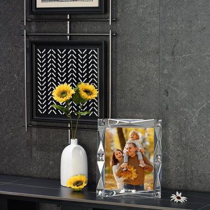 Crystal 8X10 Inch Picture Frame Sparkling for Home Decor, Wedding Frame Tabletop Display, Display Photo 8''X 10'', Comes with Gift Box