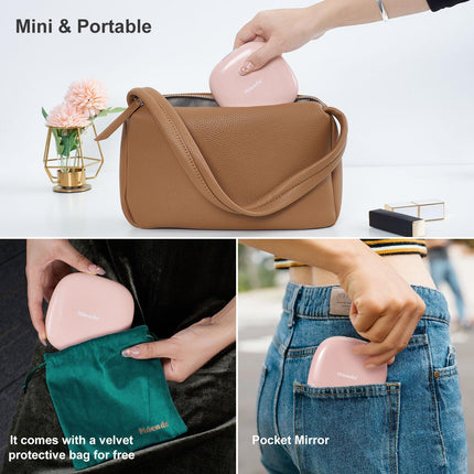 Compact Mirror with Light-4 Inches Compact 1X/10X Magnifying Mirror