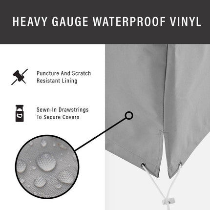 4-Pieces Gray Outdoor Furniture Cover Set