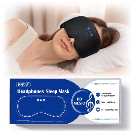 Tech Sleep Mask with Bluetooth 5.2 –  3D Blackout, Detachable, Zero Pressure for Travel