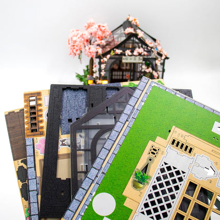 DIY Miniature House Kit, 3D Wooden Puzzle Book Nook Craft