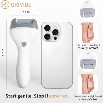 Electric Foot Callus Remover for Feet - Rechargeable Pedicure Tools, 2-Speed Electric Foot File with Washable Rollers, Instant Dead Skin Remover & Foot Care Gift for Women and Men