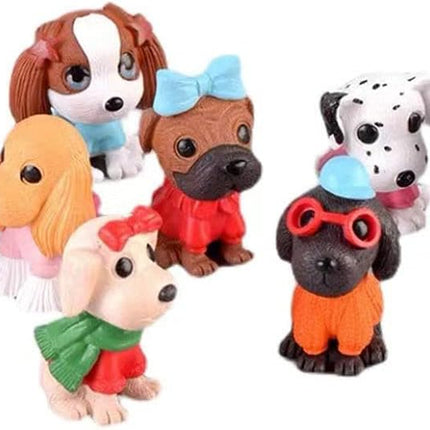 8Pcs Dog Cake Topper Puppy Cake Decorations Puppy Cupcake Topper Mini Doggie Figurines Toy Doggie Decor Pet Theme Cupcake for Kids Birthday Baby Shower Animal Theme Party Supplies