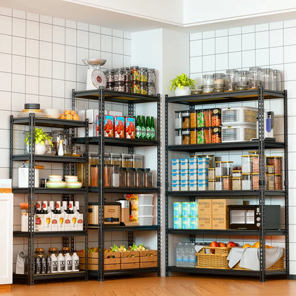5-Tier Storage Shelving Unit, 2020 Lbs Capacity, Heavy Duty Adjustable Metal Utility Shelf, for Garage, Kitchen, Pantry, Basement, Bathroom, Laundry