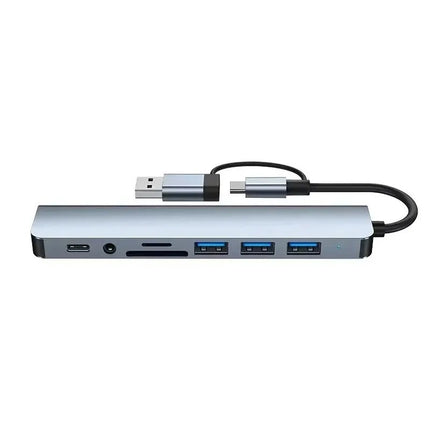 8 in 2 USB C Hub USB 3.0 SD TF Card Reader Audio Adapter Dock for Laptop Mac