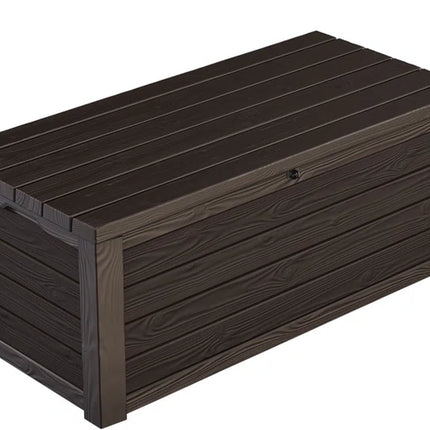 Eastwood 150 Gallon Durable Resin Outdoor Storage and Organization Deck Box for Patio Furniture and Supplies, Brown