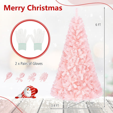 6/7 Feet Artificial Christmas Tree Hinged Full Fir Tree