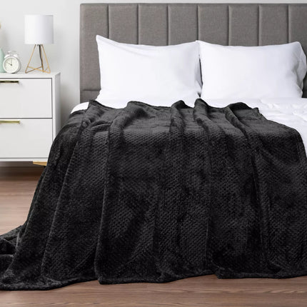 PAVILIA Soft Waffle Blanket Throw for Sofa Bed, Lightweight Plush Warm Blanket for Couch