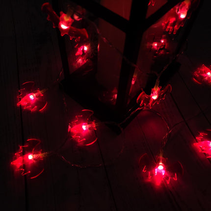 Halloween String Lights 10Ft 20 Leds Battery Operated Outdoor Decorations Bat Lights for Halloween Party Decor