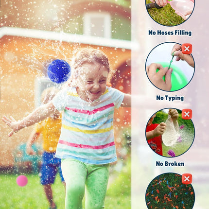 60 Pcs Reusable Water Balloons for Kids