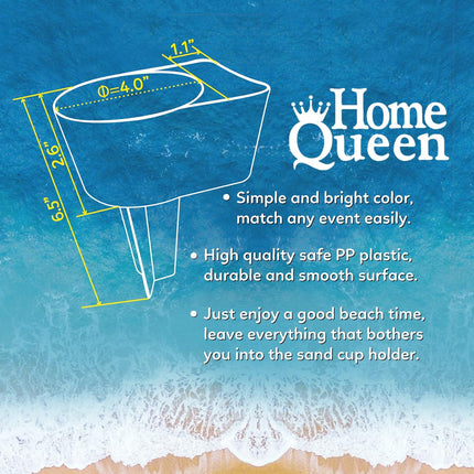 Beach Cup Holder, Keep Drinks Stable and Out of Sand, 4 Pack