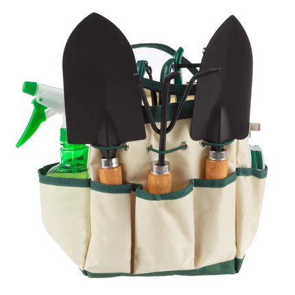 Hutchcraft Pure Garden Garden Hand Tool Set - Tote Gardening Tool Kit