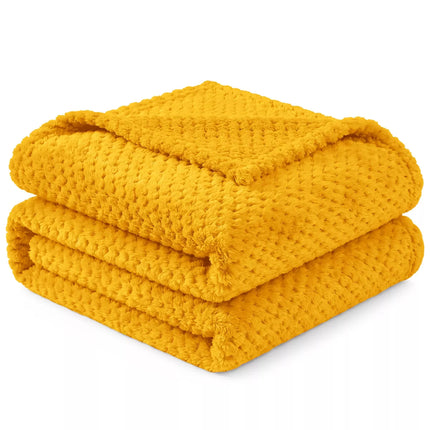 PAVILIA Soft Waffle Blanket Throw for Sofa Bed, Lightweight Plush Warm Blanket for Couch