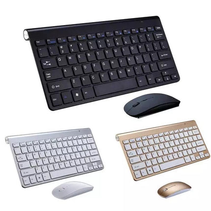 Mini Wireless Keyboard and Mouse Set Waterproof 2.4G for Mac Apple PC Computer