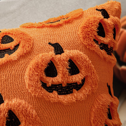 Halloween Fall Pumpkin Throw Pillow Covers 18X18 Orange-Black